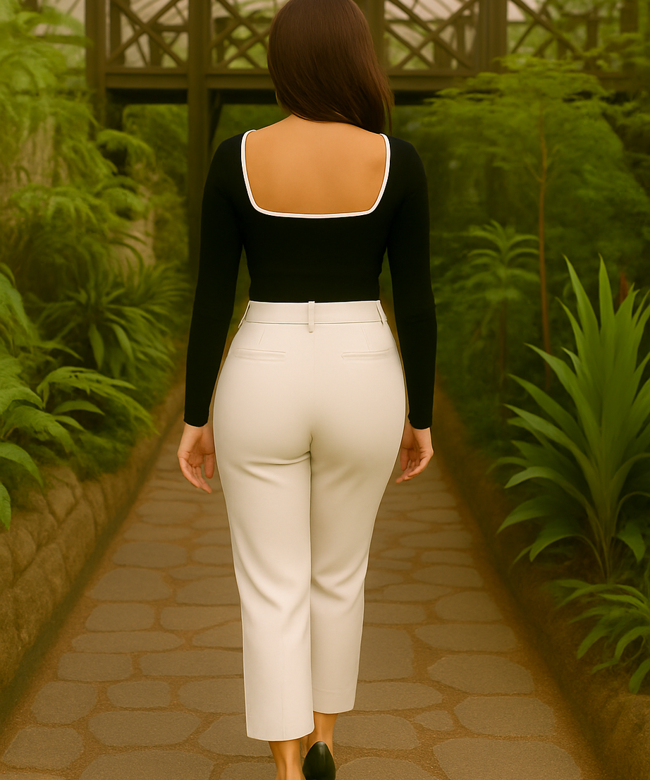 Women's Black Sweetheart Neck Top