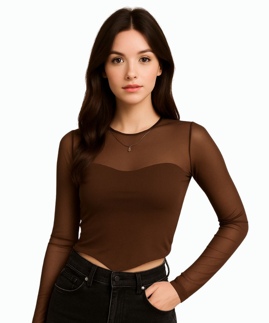 T-Shirt Women Patchwork Basics Long Sleeve