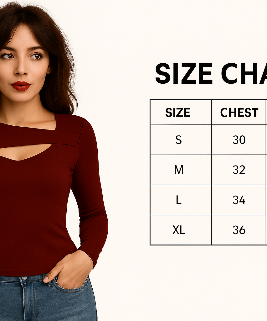 Cut-Out Long-Sleeve T-Shirt