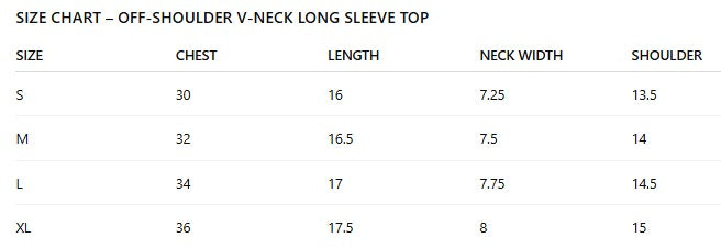 Women's Off-Shoulder Cross V-Neck Long Sleeve Top