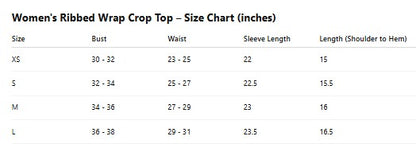 Women’s Pink Ribbed Wrap Crop Top