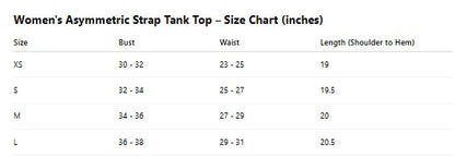 Women’s Black Asymmetric Strap Tank Top
